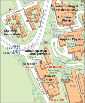 Chalmers campus map